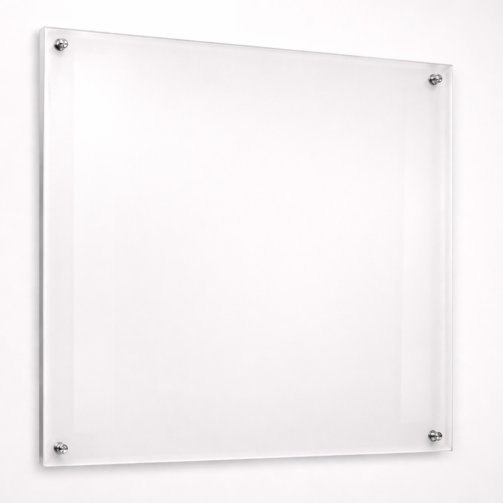 Impression plexiglas 5mm — rendu brillant premium, soutien blanc